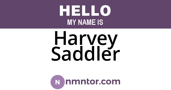 Harvey Saddler