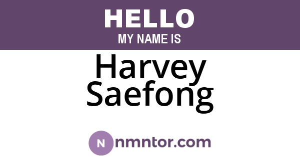 Harvey Saefong