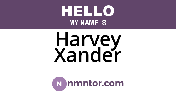 Harvey Xander