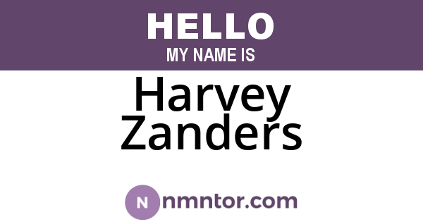 Harvey Zanders