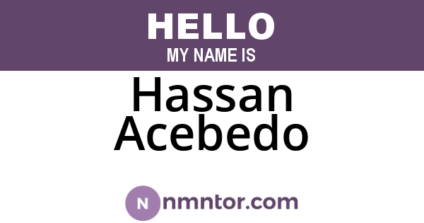 Hassan Acebedo
