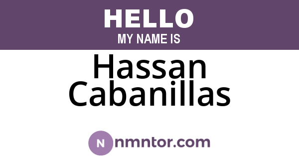Hassan Cabanillas