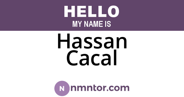 Hassan Cacal