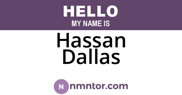 Hassan Dallas