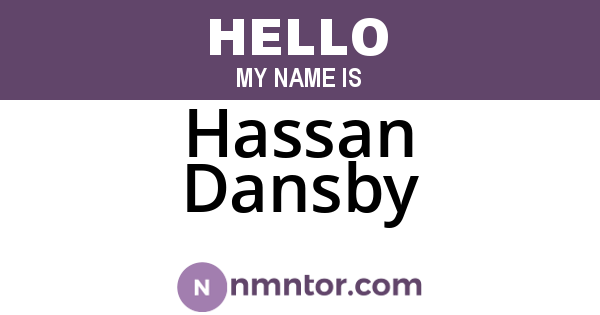 Hassan Dansby