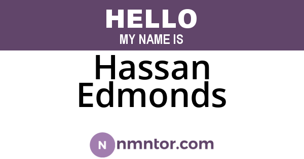 Hassan Edmonds