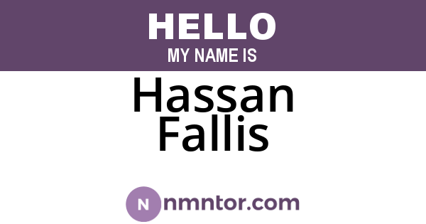 Hassan Fallis
