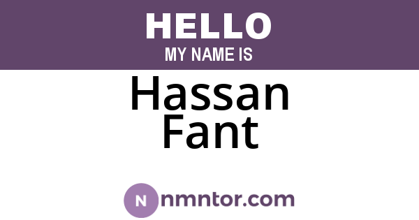 Hassan Fant