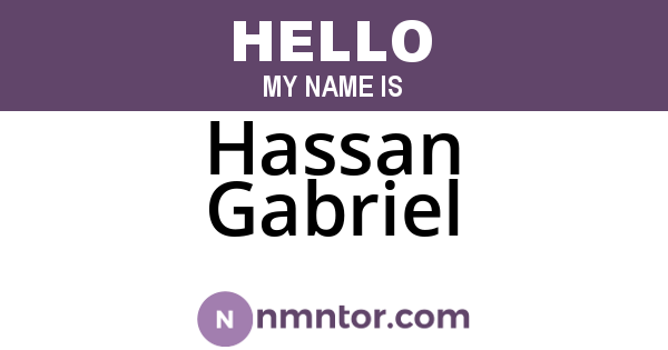 Hassan Gabriel