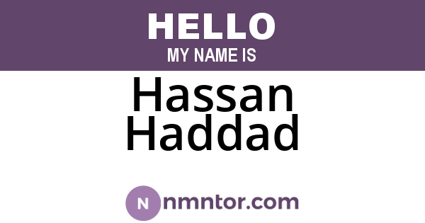 Hassan Haddad