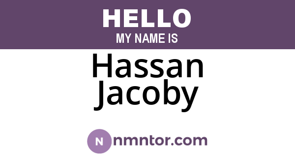 Hassan Jacoby