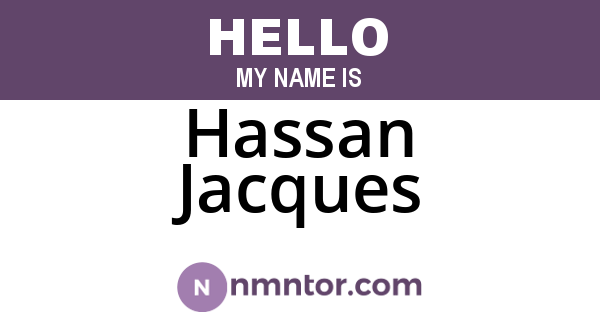 Hassan Jacques