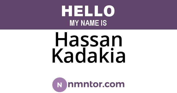 Hassan Kadakia