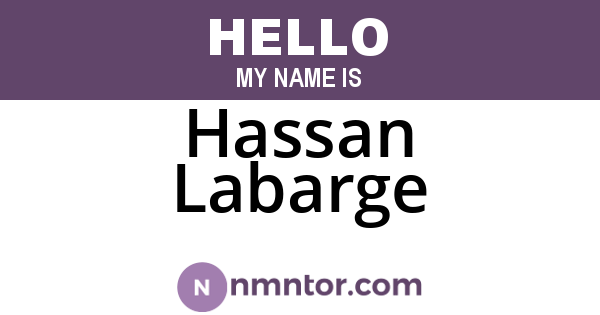 Hassan Labarge