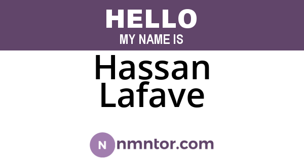Hassan Lafave