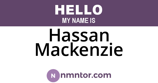Hassan Mackenzie