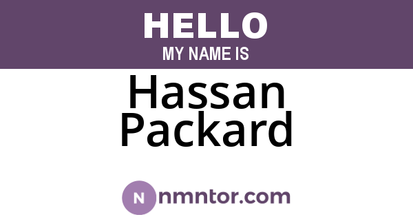 Hassan Packard