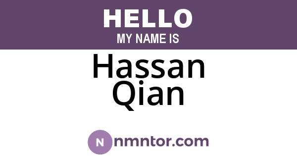 Hassan Qian