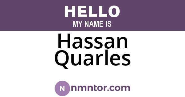 Hassan Quarles