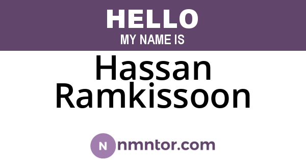 Hassan Ramkissoon