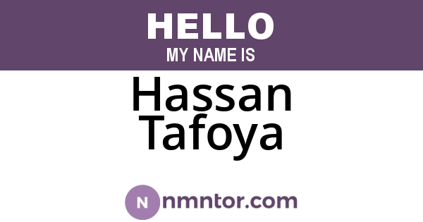 Hassan Tafoya