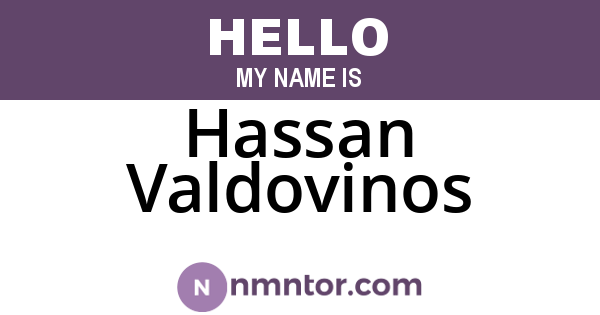 Hassan Valdovinos