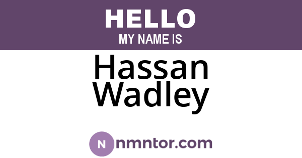 Hassan Wadley