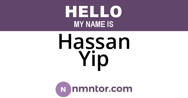 Hassan Yip