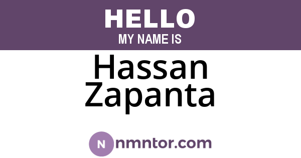 Hassan Zapanta