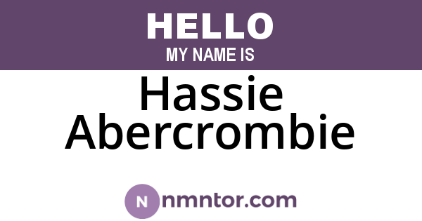 Hassie Abercrombie