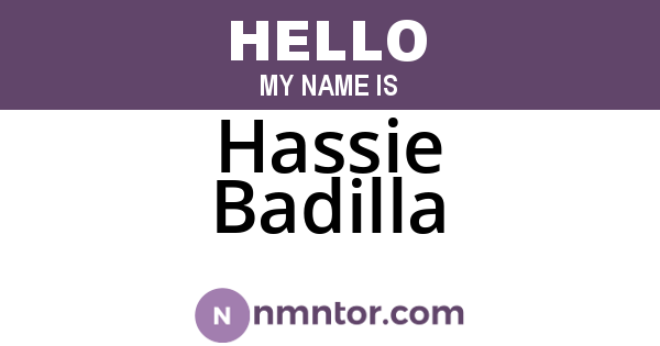 Hassie Badilla