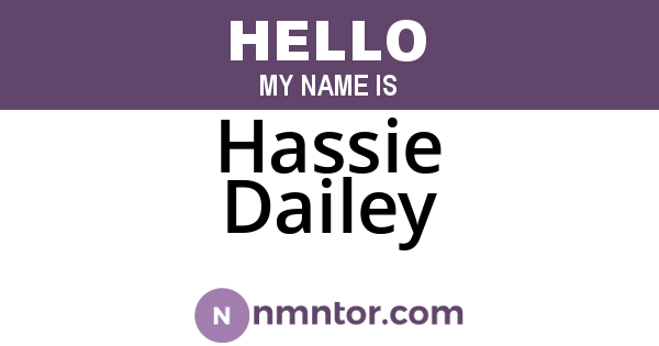 Hassie Dailey