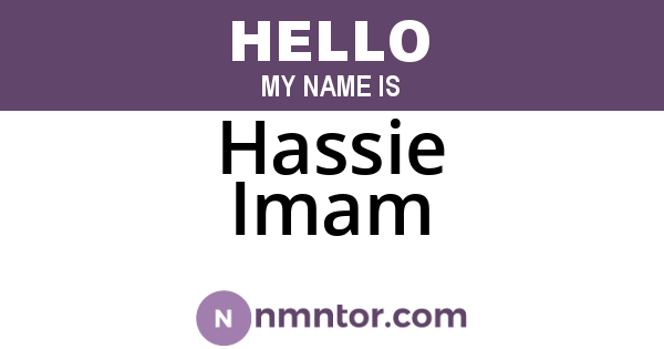 Hassie Imam