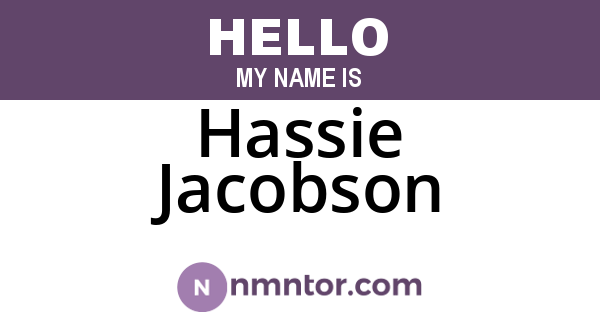 Hassie Jacobson