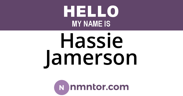 Hassie Jamerson