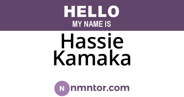 Hassie Kamaka