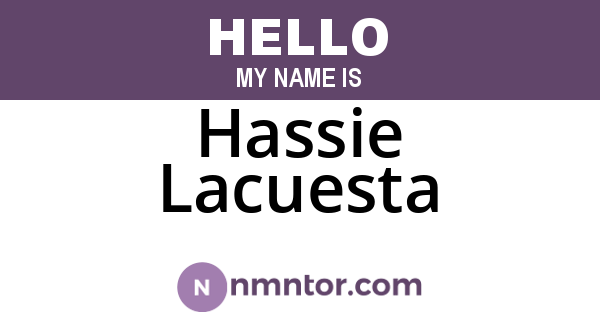 Hassie Lacuesta