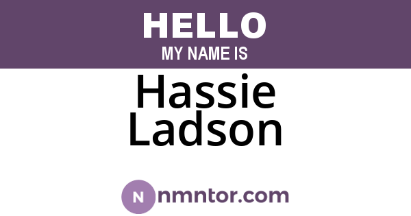 Hassie Ladson