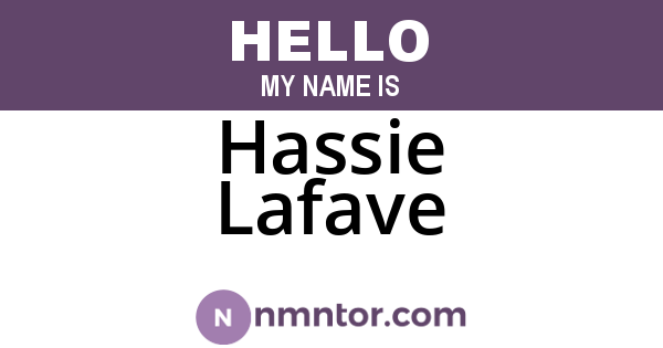Hassie Lafave