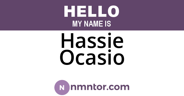 Hassie Ocasio