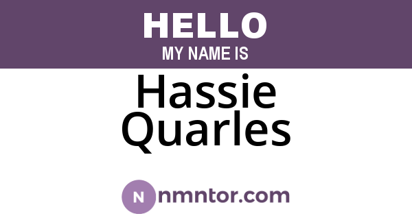 Hassie Quarles