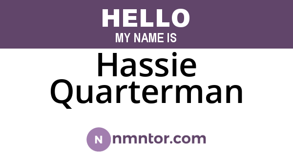 Hassie Quarterman