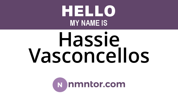 Hassie Vasconcellos