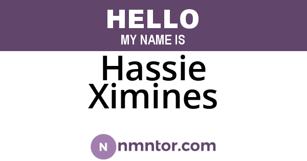 Hassie Ximines