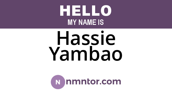 Hassie Yambao
