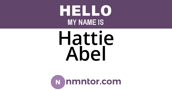 Hattie Abel
