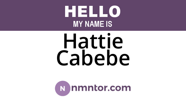 Hattie Cabebe