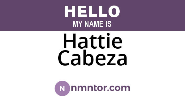 Hattie Cabeza
