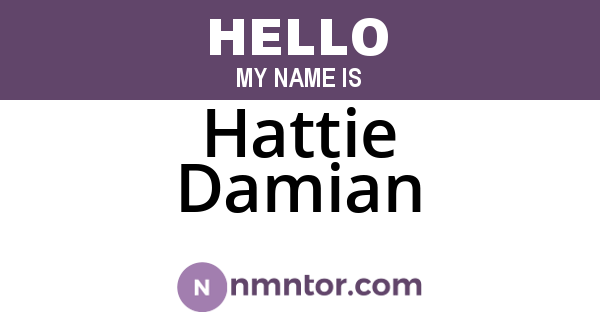 Hattie Damian