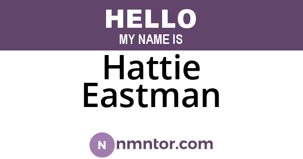 Hattie Eastman
